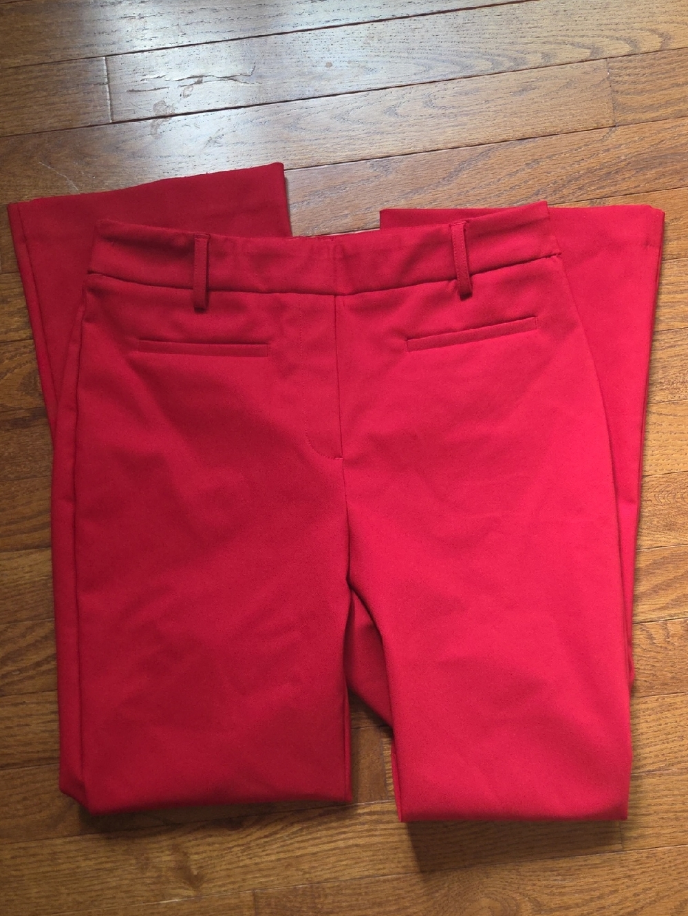 Rachel Zoe Vibrant Red Tailored Slim Trousers